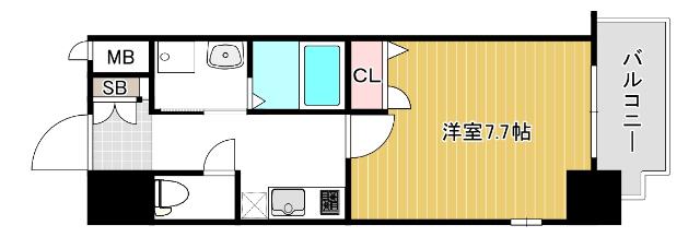 大阪市北区西天満マンション 間取り図画像