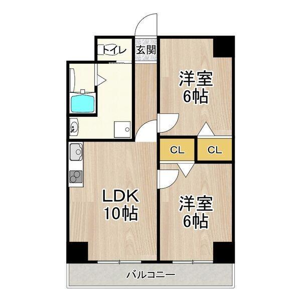 大阪市西区立売堀マンション 間取り図画像