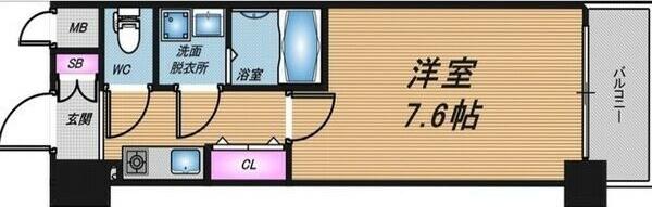 大阪市中央区内淡路町マンション 間取り図画像