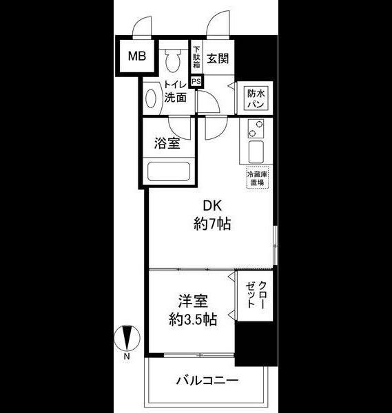 大阪市中央区博労町マンション 間取り図画像