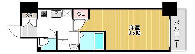 大阪市浪速区幸町マンション 間取り図画像
