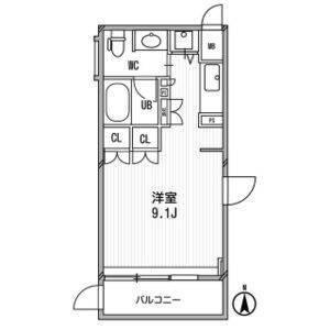 アーデンタワー南堀江（1107） 間取り図画像