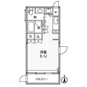 アーデンタワー南堀江（1206） 間取り図画像