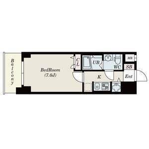 S-RESIDENCE難波Briller（909） 間取り図画像