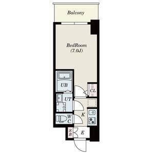 S-RESIDENCE難波大国町Uno 間取り図画像
