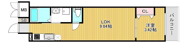 大阪市浪速区元町マンション 間取り図画像