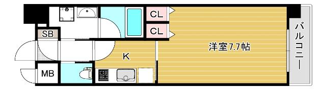 フレンシアノイエ難波南 間取り図画像
