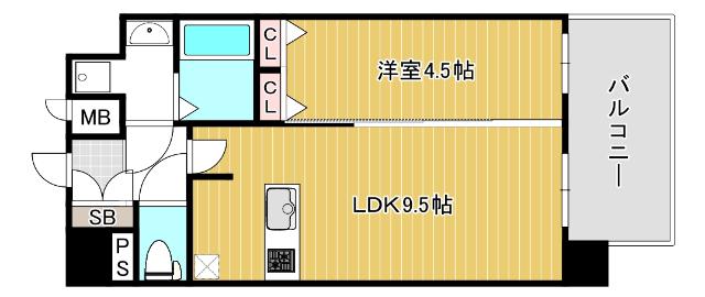 プレサンス京町堀ノース（1201） 間取り図画像