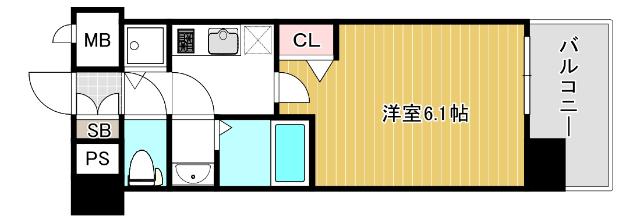 プレサンス京町堀ノース（304） 間取り図画像