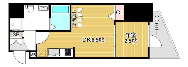 大阪市浪速区敷津西マンション 間取り図画像