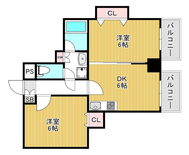 CITY　SPIRE難波プレミア 間取り図画像