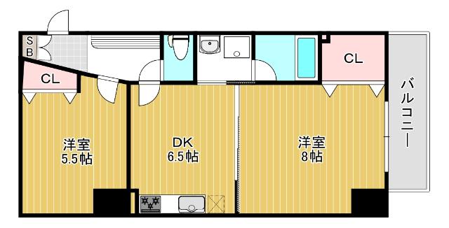 大阪市浪速区元町マンション 間取り図画像