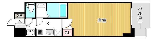 レオンコンフォート難波クレア 間取り図画像