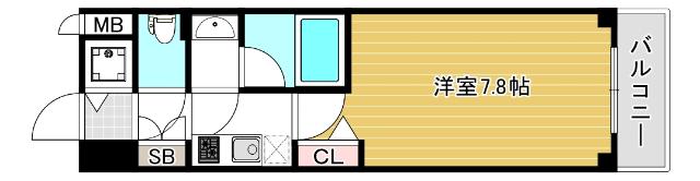 大阪市北区西天満マンション 間取り図画像