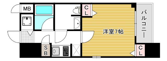 大阪市北区西天満マンション 間取り図画像