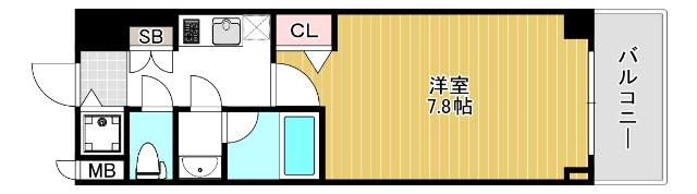 大阪市北区西天満マンション 間取り図画像