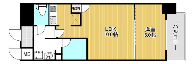 大阪市中央区備後町マンション 間取り図画像