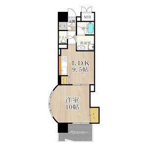 大阪市中央区瓦屋町マンション 間取り図画像