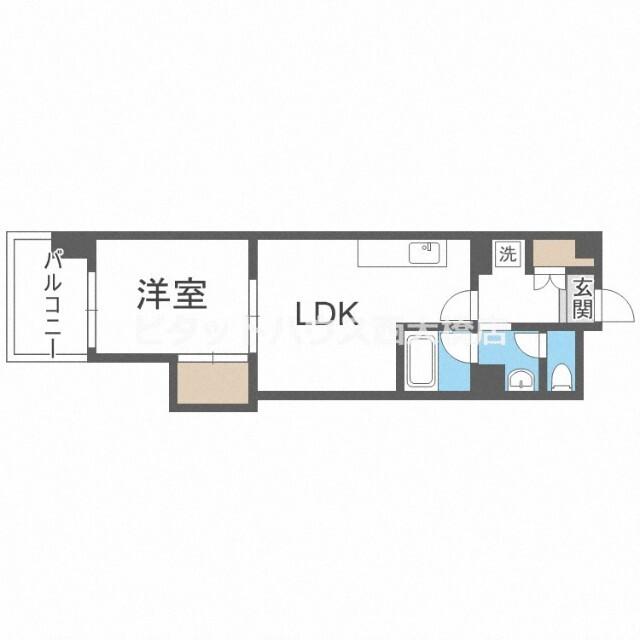 大阪市中央区瓦屋町マンション 間取り図画像