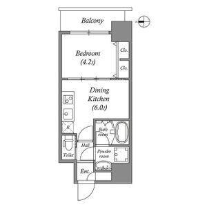 大阪市中央区安土町マンション 間取り図画像