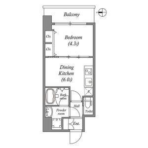 大阪市中央区安土町マンション 間取り図画像