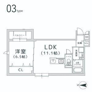 大阪市中央区上本町西マンション 間取り図画像