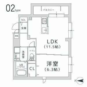 大阪市中央区上本町西マンション 間取り図画像