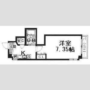 大阪市中央区和泉町マンション 間取り図画像