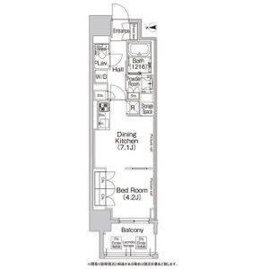 大阪市西区北堀江マンション 間取り図画像