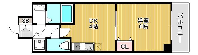 大阪市中央区久太郎町マンション 間取り図画像