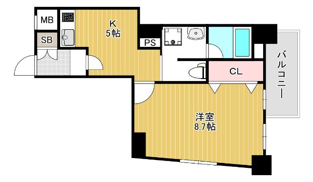 大阪市北区西天満マンション 間取り図画像