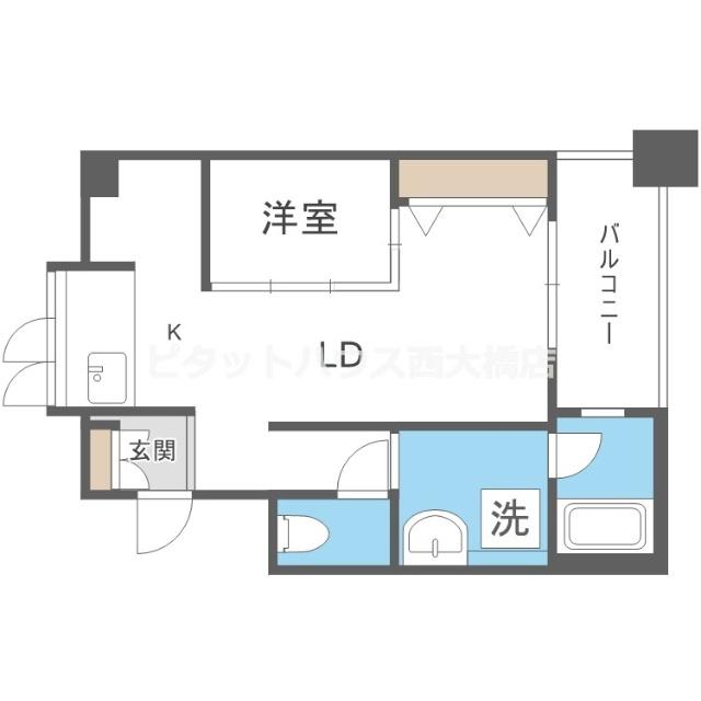 大阪市西区北堀江マンション 間取り図画像