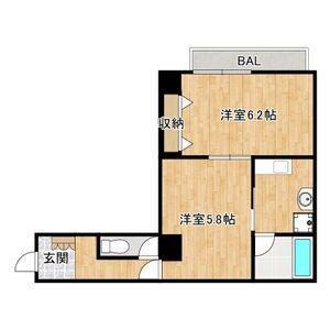 大阪市港区市岡マンション 間取り図画像