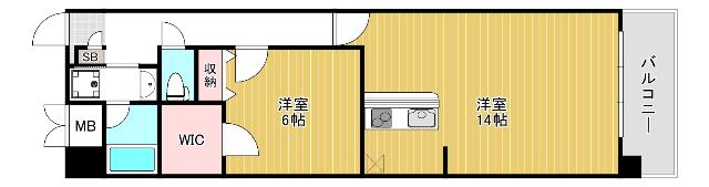 大阪市中央区松屋町マンション 間取り図画像