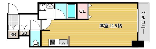 大阪市中央区上本町西マンション 間取り図画像