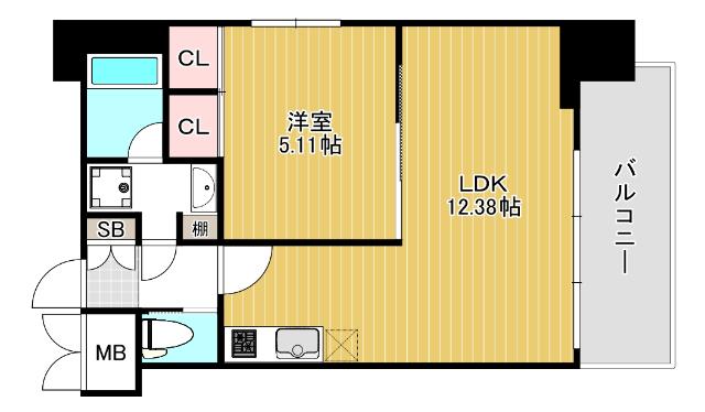 プレジオ阿波座 間取り図画像