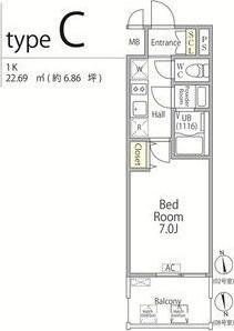 アプリーレ阿波座南 間取り図画像