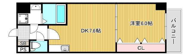 大阪市西区江戸堀マンション 間取り図画像