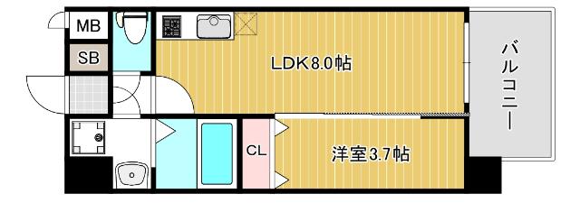 大阪市西区立売堀マンション 間取り図画像