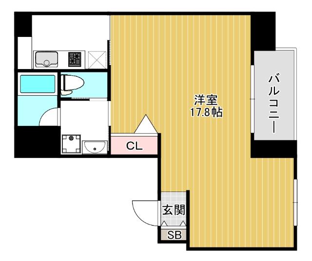 大阪市中央区北久宝寺町マンション 間取り図画像