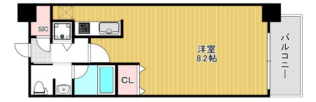 大阪市西区新町マンション 間取り図画像