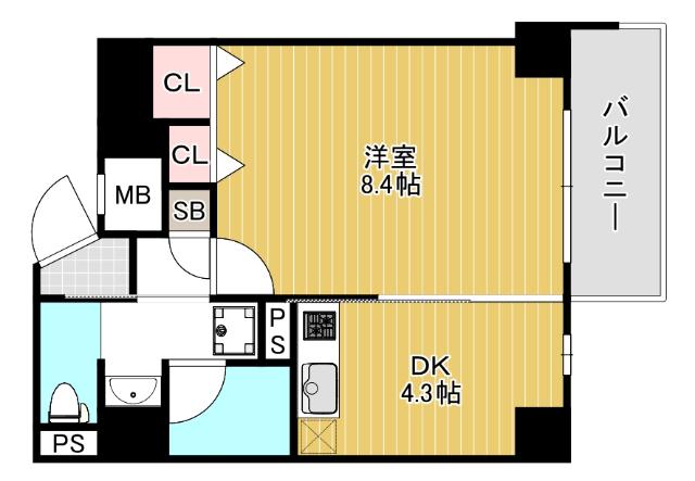 大阪市北区西天満マンション 間取り図画像