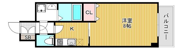 大阪市中央区久太郎町マンション 間取り図画像