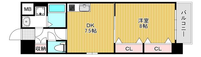 セントアミール南久宝寺 間取り図画像