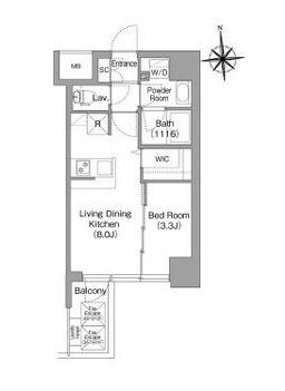 大阪市浪速区幸町マンション 間取り図画像