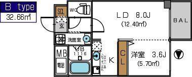 大阪市西区立売堀マンション 間取り図画像