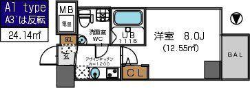 大阪市西区立売堀マンション 間取り図画像