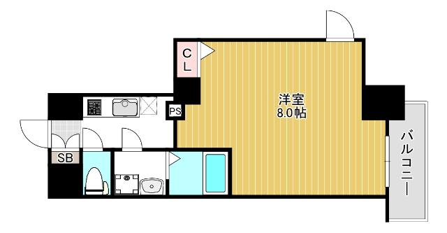 大阪市西区南堀江マンション 間取り図画像