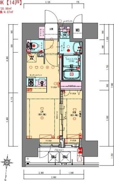 プレサンス立売堀ベルヴィル 間取り図画像