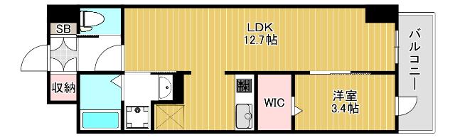 大阪市北区豊崎マンション 間取り図画像